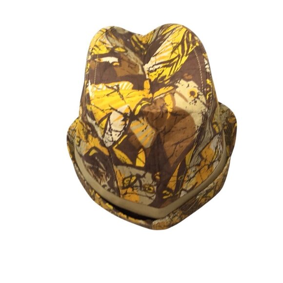 Vintage Jiffy Golf Hat Cap Men's Pellon Lined All Over Print USA Camo Mod Sz L - Picture 5 of 10